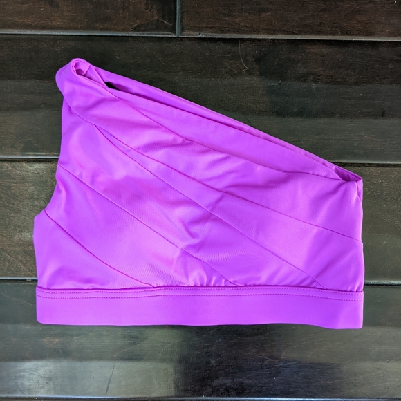 KIAVA Swim Kiava Asymmetrical Bikini Swim Top Vibrant Purple New S